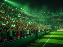Electric stadium atmosphere in Mexico with vibrant green colors